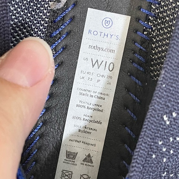 ROTHYS Leo Zodiac Womens Blue Silver Knit Limited Edition Astrology Loafers 10 - Picture 3 of 8